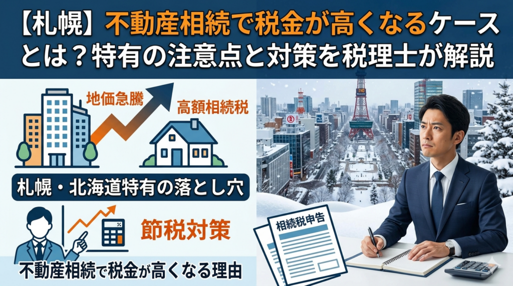 【札幌】不動産相続で税金が高くなるケースとは？特有の注意点と対策を税理士が解説